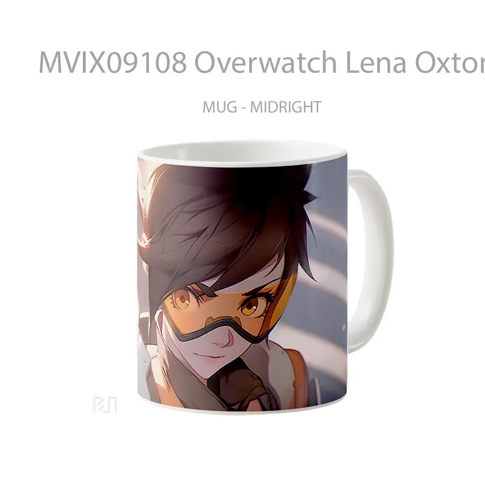 Mug Overwatch Lena Oxton Koleksi Mug Gamer - All-side / Desain