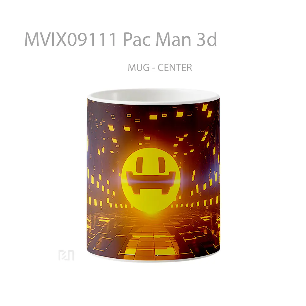 Mug Pac Man 3D Gelas Keramik Desain Unik
