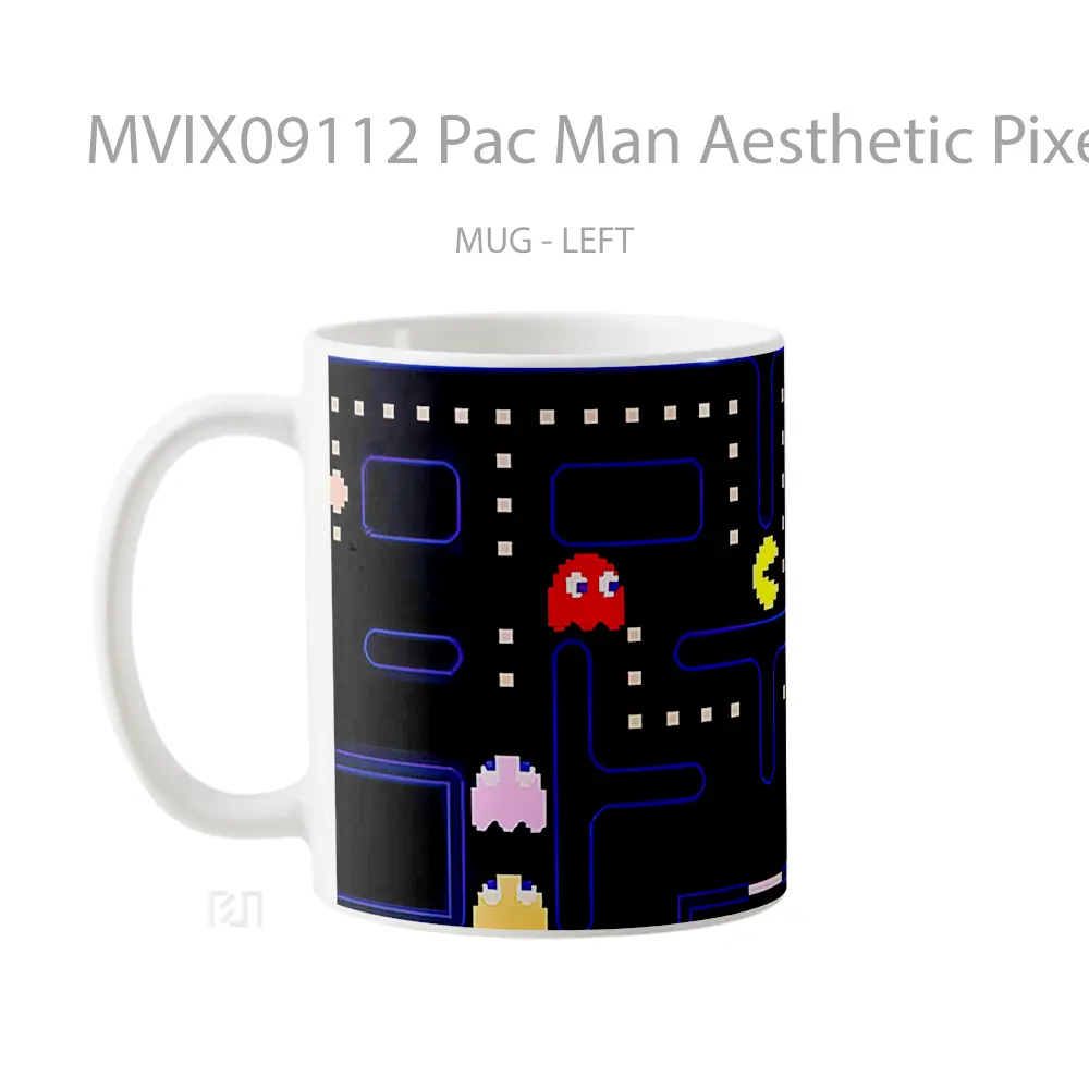 Mug Pac Man Aesthetic Pixel Mug Aesthetic Koleksi Spesial - All-side / Desain