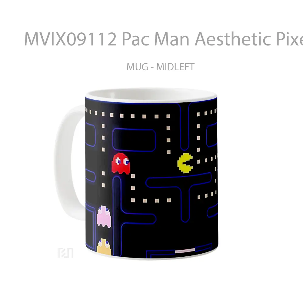 Mug Pac Man Aesthetic Pixel Mug Aesthetic Koleksi Spesial - All-side / Desain
