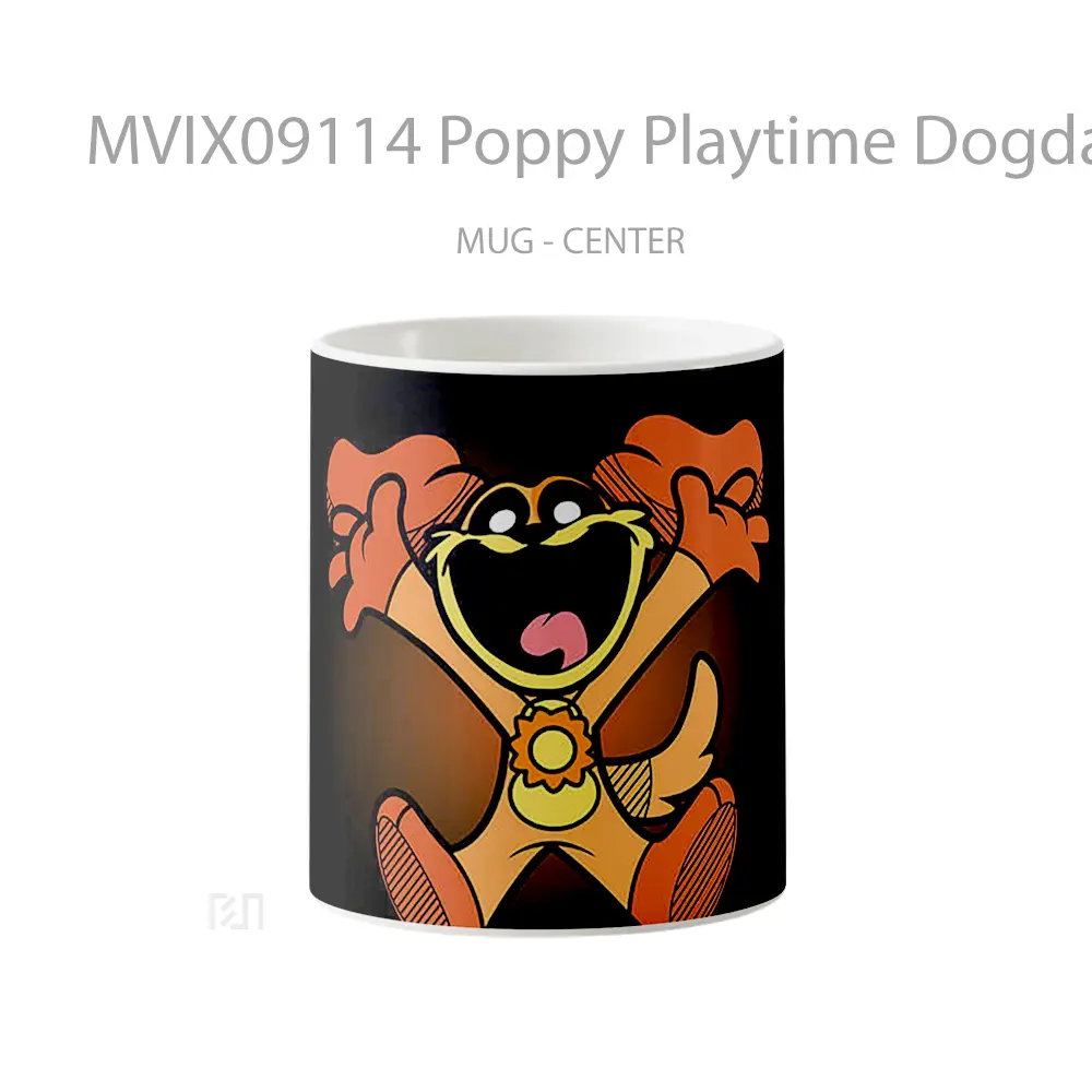 Mug Poppy Playtime Dogday Black Mug Aesthetic Koleksi Spesial