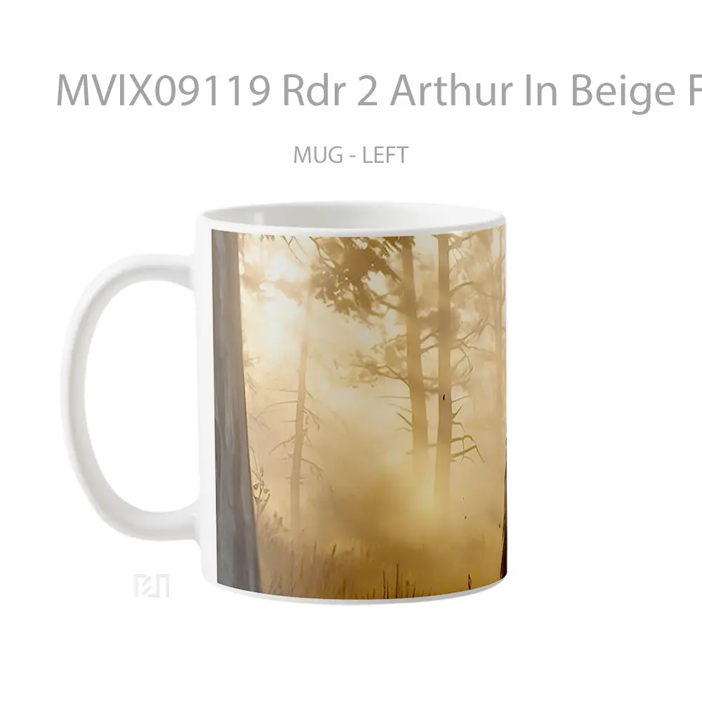 Mug Rdr 2 Arthur In Beige Forest Gelas Keramik Desain Unik - All-side / Desain