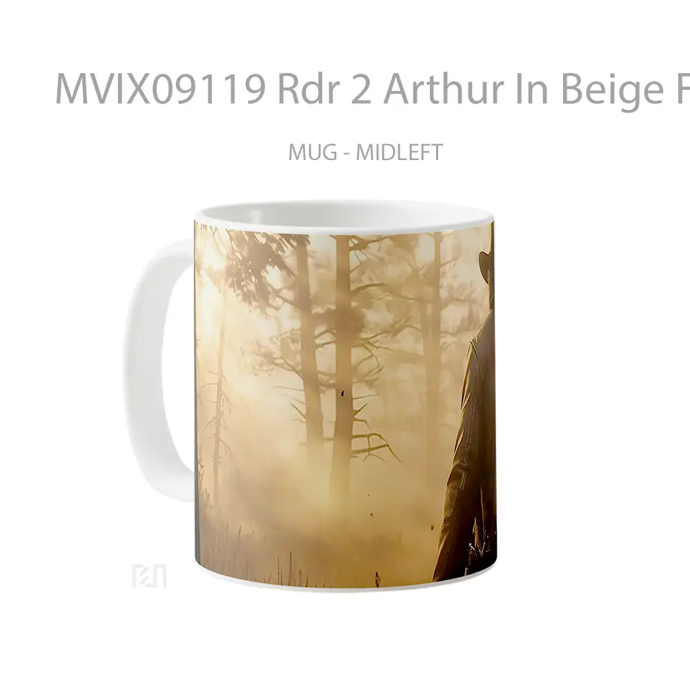 Mug Rdr 2 Arthur In Beige Forest Gelas Keramik Desain Unik - All-side / Desain