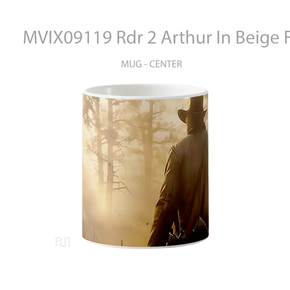 Mug Rdr 2 Arthur In Beige Forest Gelas Keramik Desain Unik
