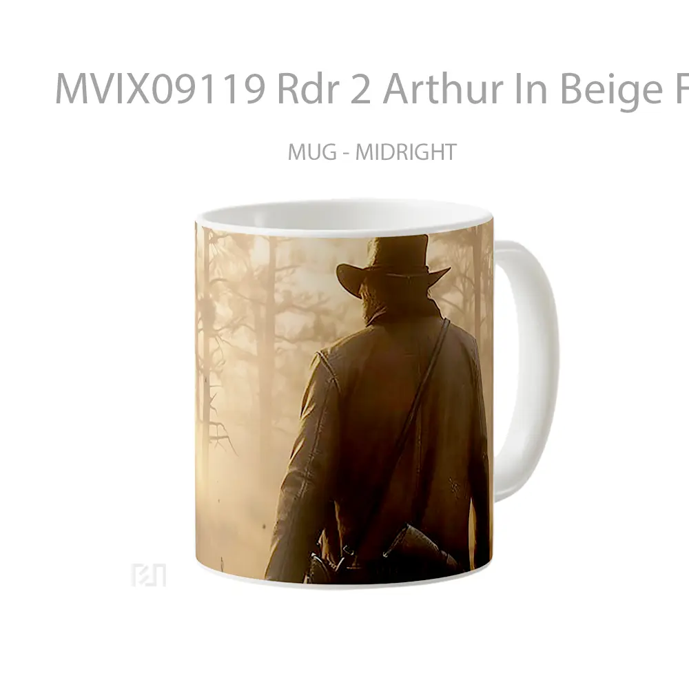 Mug Rdr 2 Arthur In Beige Forest Gelas Keramik Desain Unik - All-side / Desain