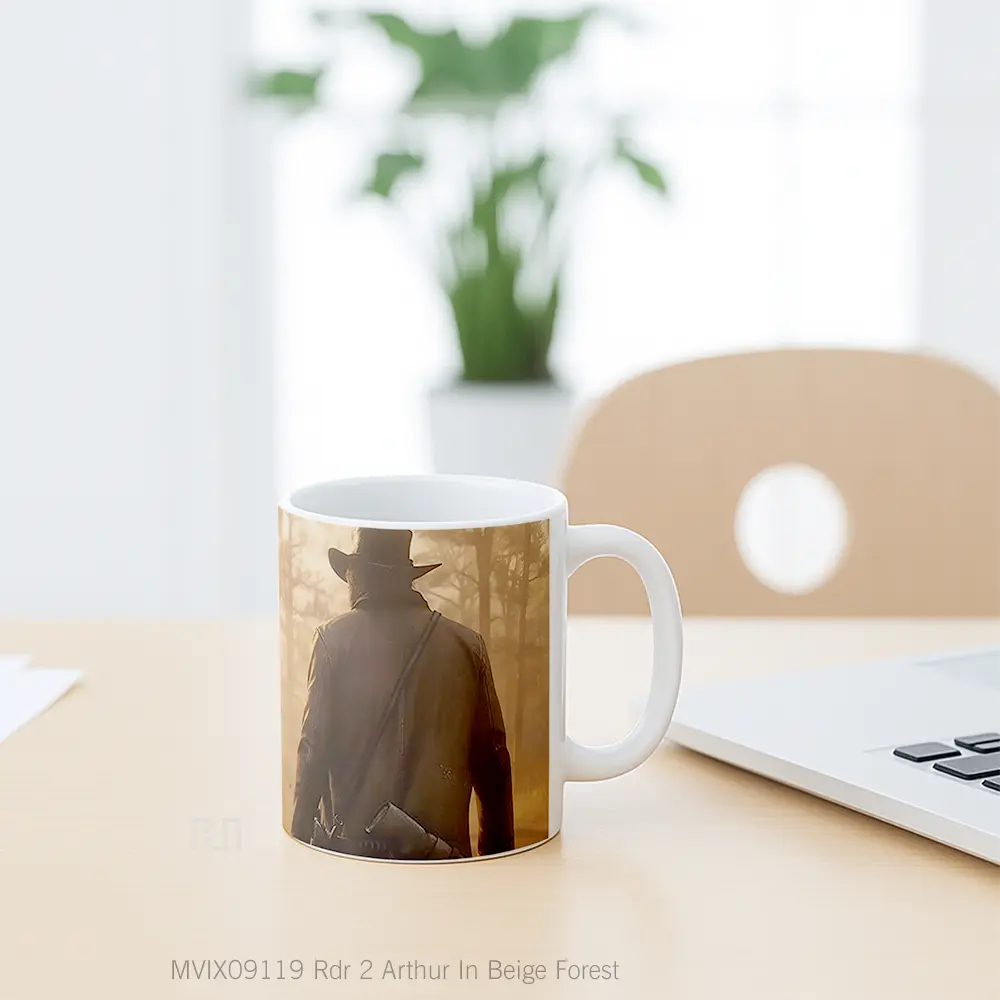 Mug Rdr 2 Arthur In Beige Forest Gelas Keramik Desain Unik - All-side / Desain