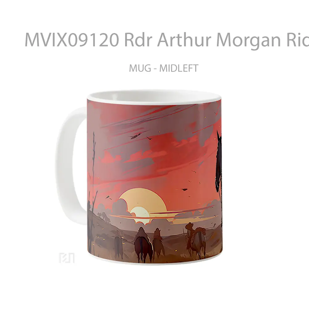 Mug Rdr Arthur Morgan Riding Horse Gelas Keramik Desain Unik - All-side / Desain