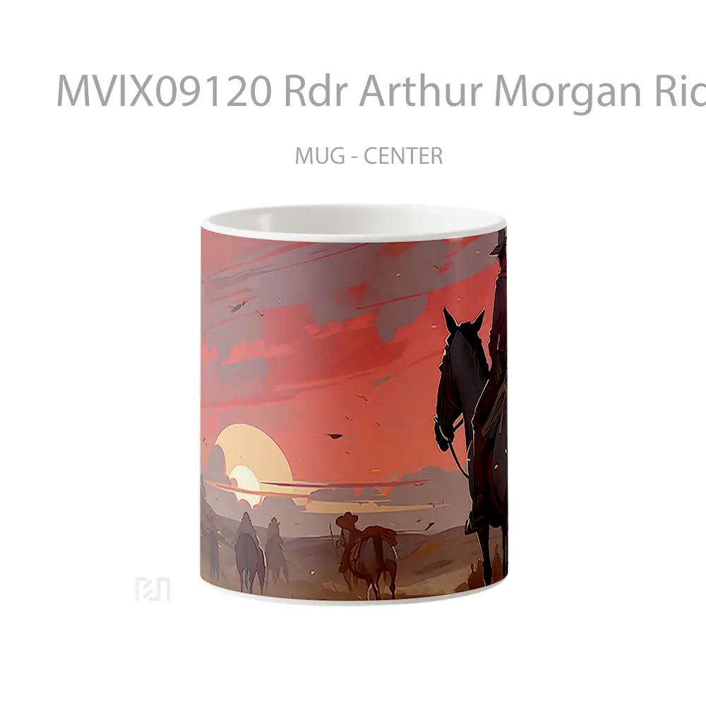 Mug Rdr Arthur Morgan Riding Horse Gelas Keramik Desain Unik