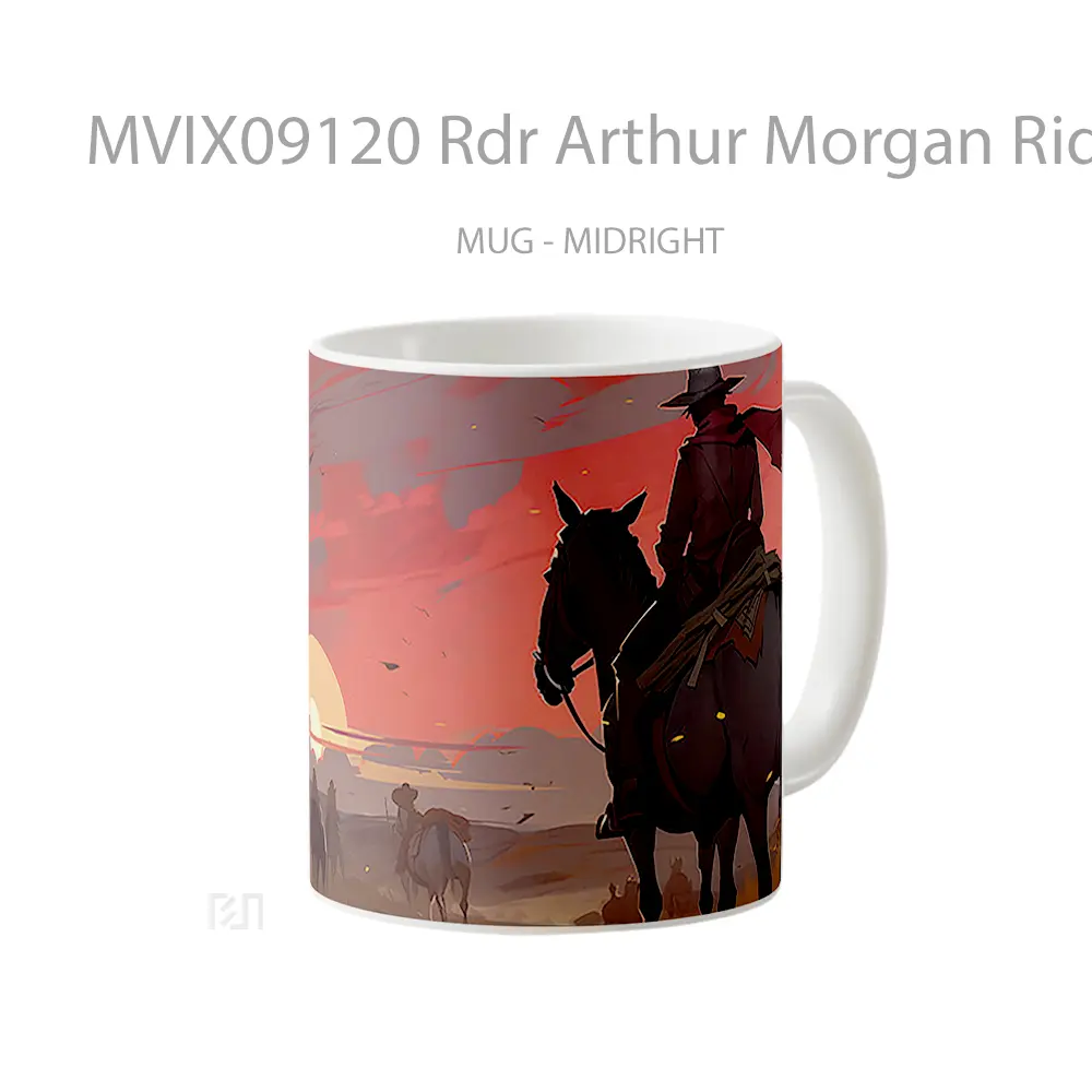 Mug Rdr Arthur Morgan Riding Horse Gelas Keramik Desain Unik - All-side / Desain