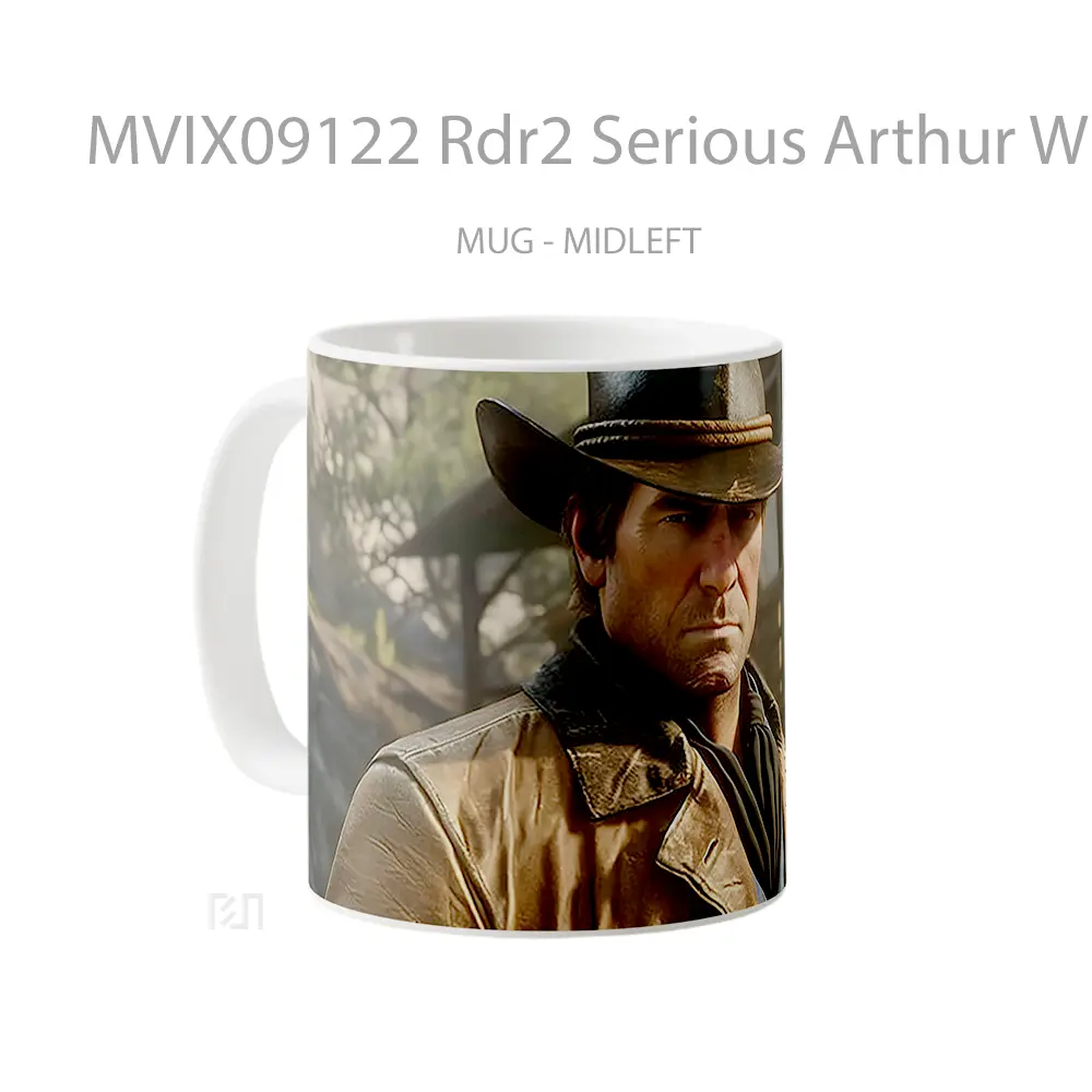 Mug Rdr2 Serious Arthur With Hat Mug Aesthetic Koleksi Spesial - All-side / Desain