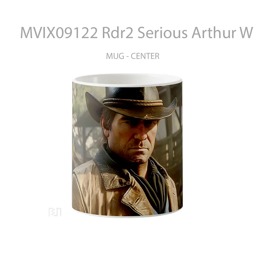 Mug Rdr2 Serious Arthur With Hat Mug Aesthetic Koleksi Spesial