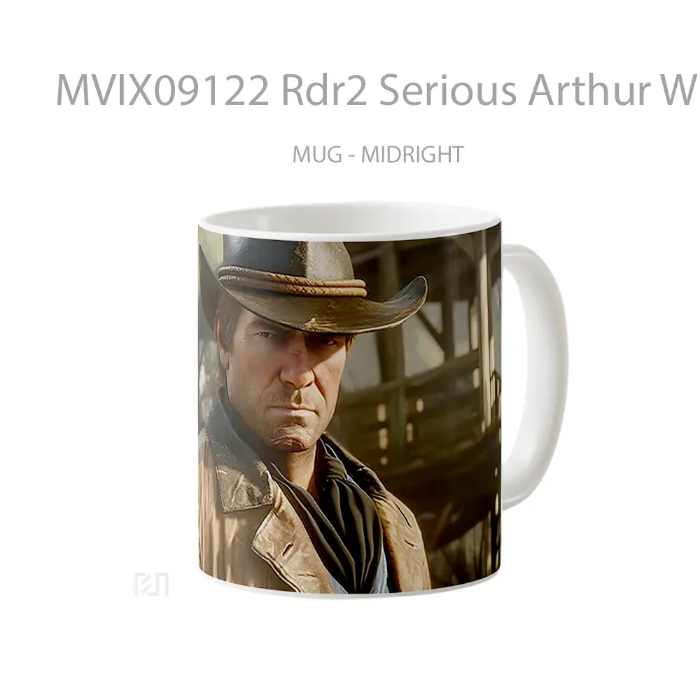 Mug Rdr2 Serious Arthur With Hat Mug Aesthetic Koleksi Spesial - All-side / Desain