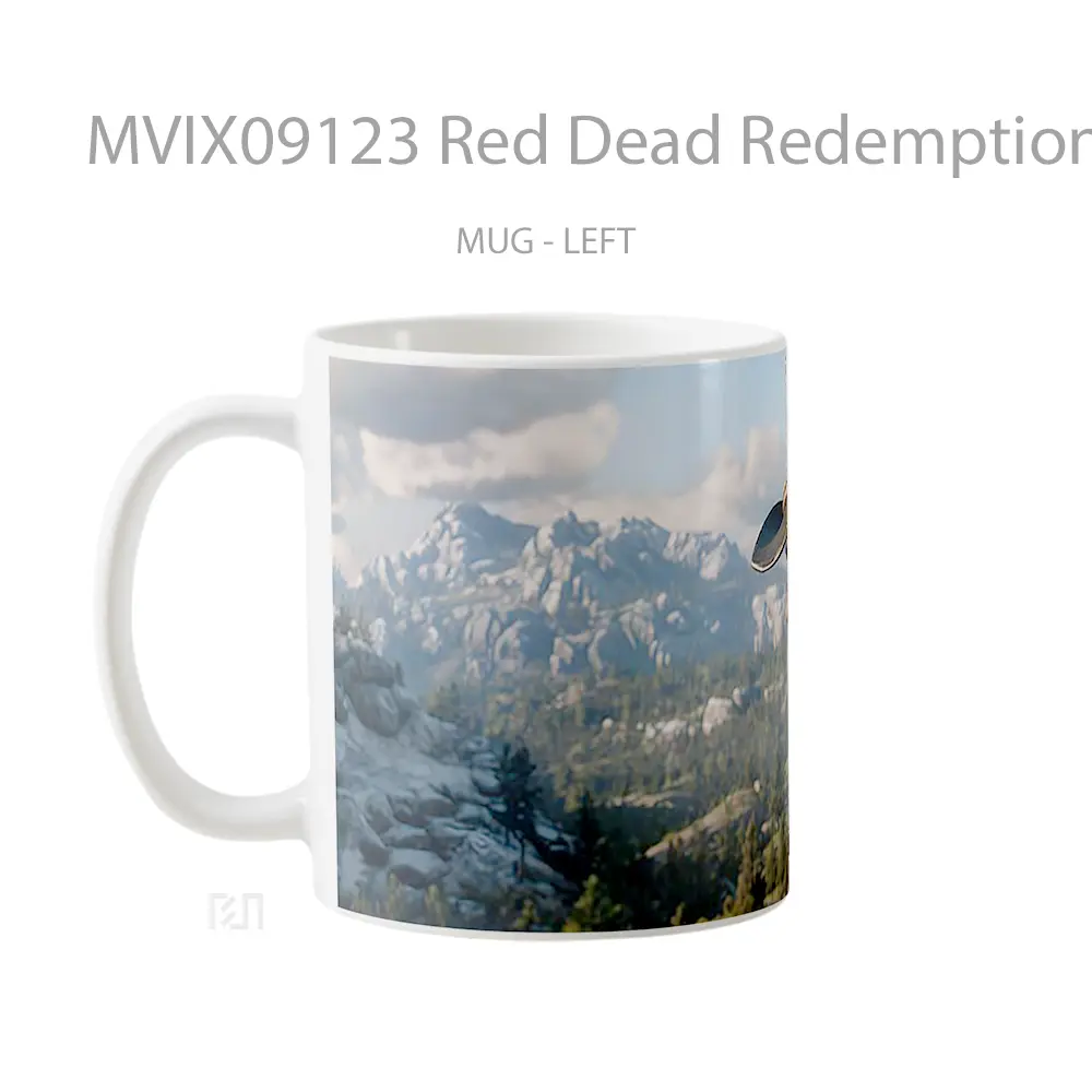 Mug Red Dead Redemption 2 Arthur Landscape Gelas Keramik Desain Unik - All-side / Desain