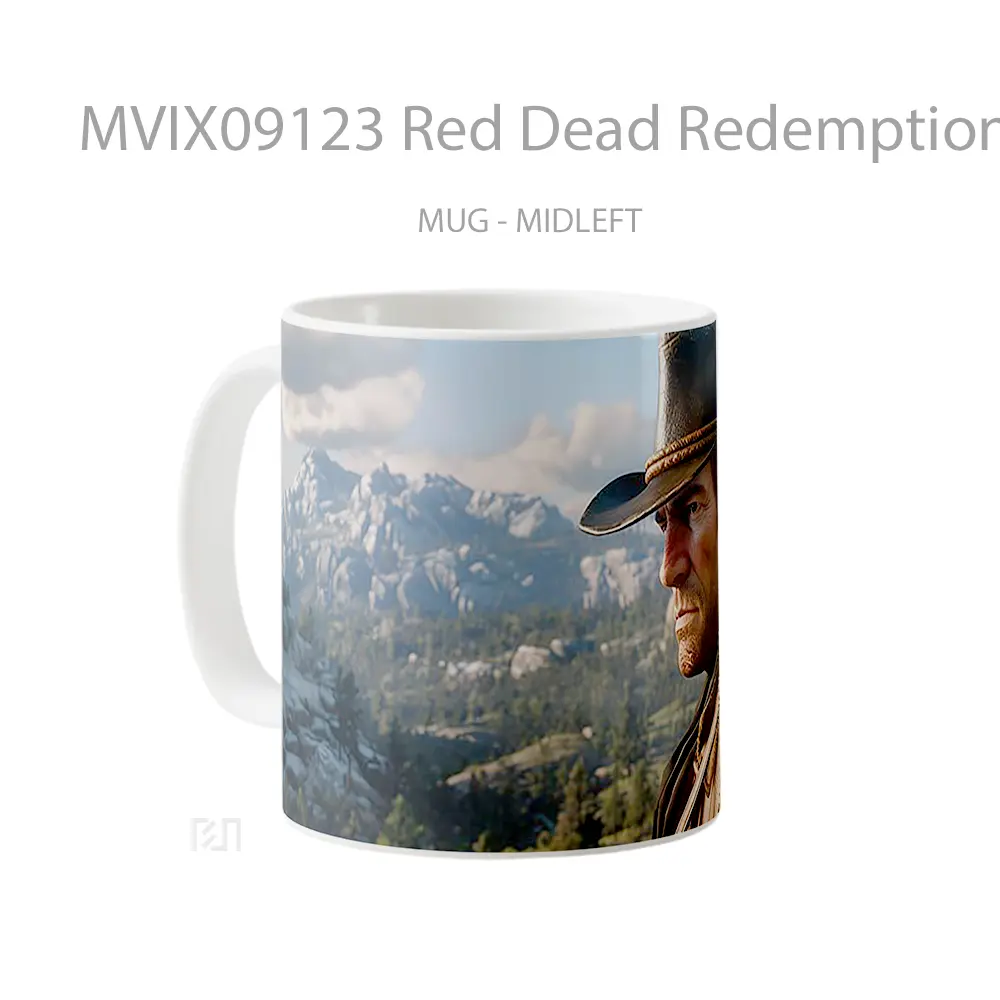 Mug Red Dead Redemption 2 Arthur Landscape Gelas Keramik Desain Unik - All-side / Desain