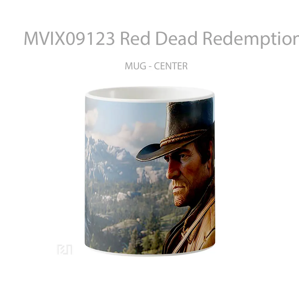Mug Red Dead Redemption 2 Arthur Landscape Gelas Keramik Desain Unik