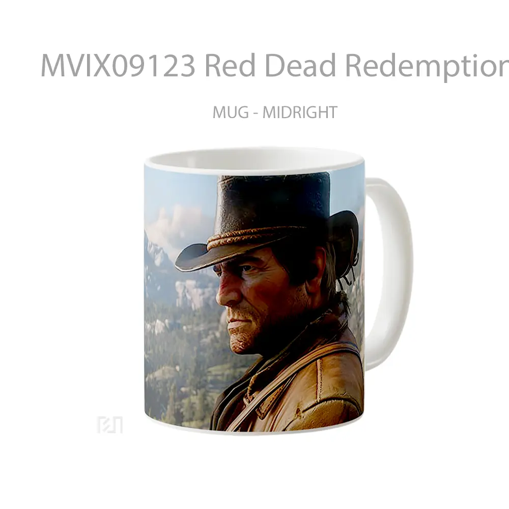 Mug Red Dead Redemption 2 Arthur Landscape Gelas Keramik Desain Unik - All-side / Desain