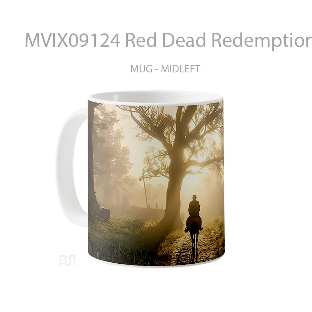 Mug Red Dead Redemption 2 Arthur On Horse Koleksi Mug Limited Edition - All-side / Desain
