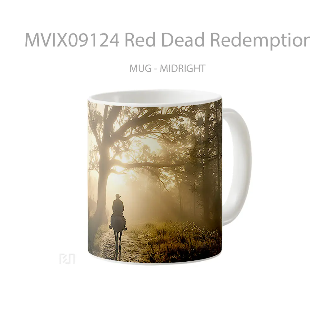 Mug Red Dead Redemption 2 Arthur On Horse Koleksi Mug Limited Edition - All-side / Desain