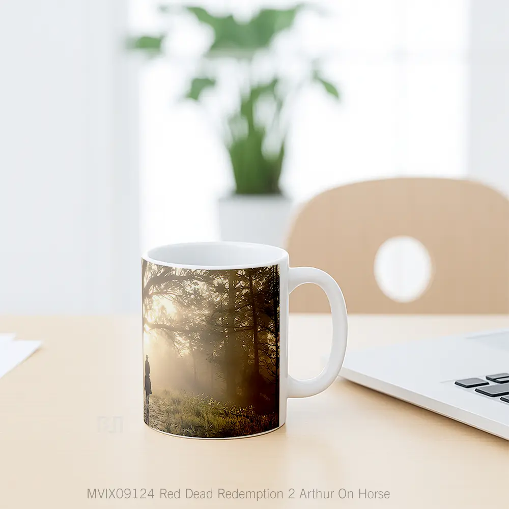 Mug Red Dead Redemption 2 Arthur On Horse Koleksi Mug Limited Edition - All-side / Desain