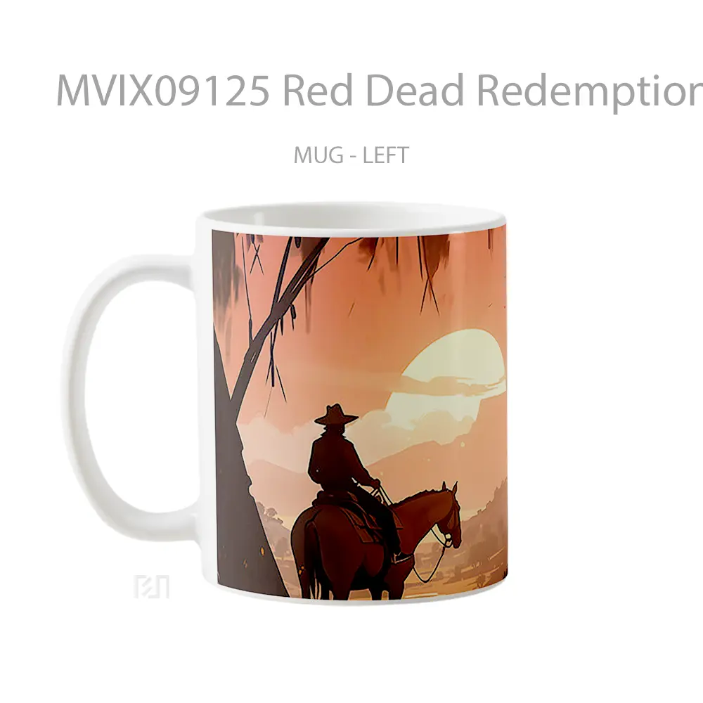 Mug Red Dead Redemption Sunset Wallpape Gelas Keramik Desain Unik - All-side / Desain