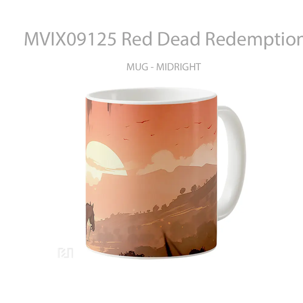 Mug Red Dead Redemption Sunset Wallpape Gelas Keramik Desain Unik - All-side / Desain