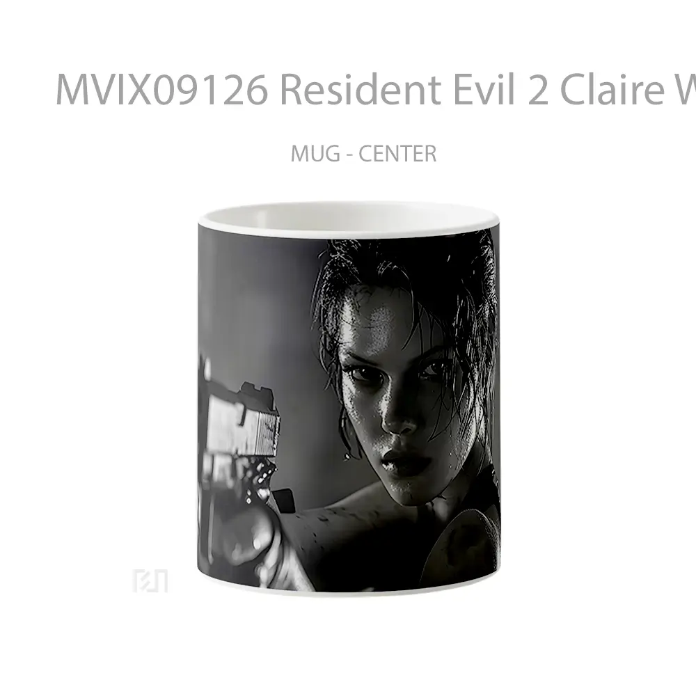 Mug Resident Evil 2 Claire With Gun Gelas Keramik Desain Unik