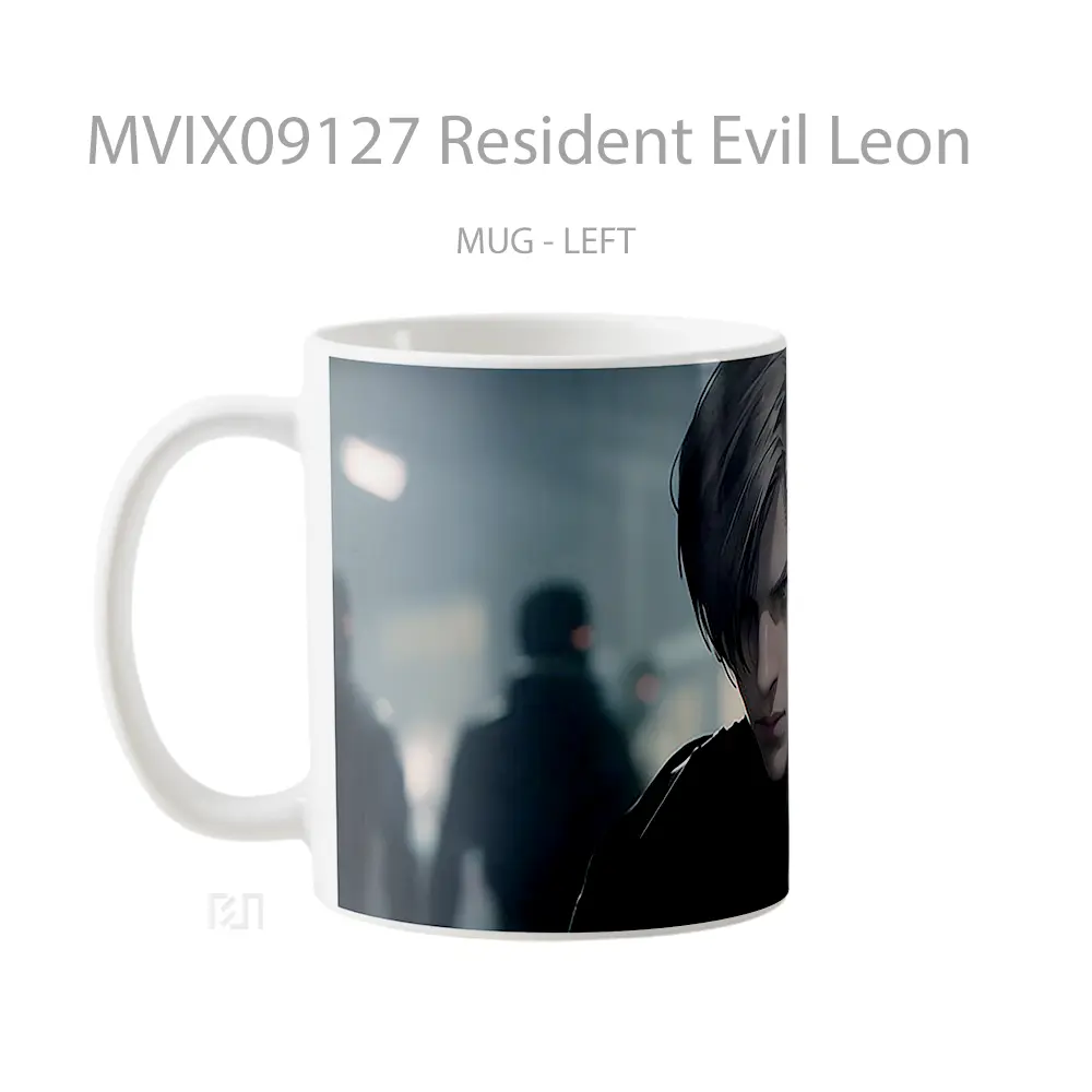 Mug Resident Evil Leon Mug Aesthetic Koleksi Spesial - All-side / Desain