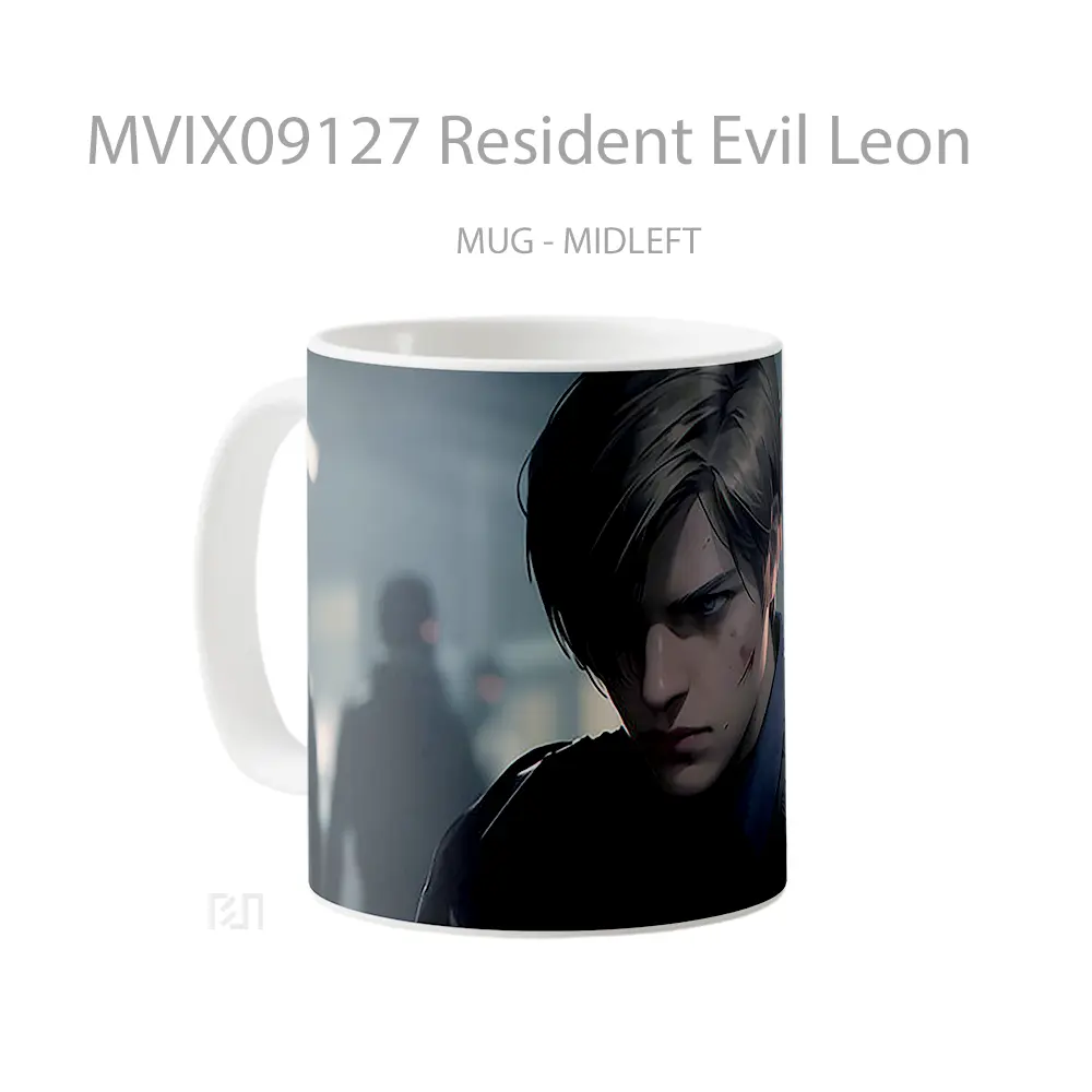 Mug Resident Evil Leon Mug Aesthetic Koleksi Spesial - All-side / Desain