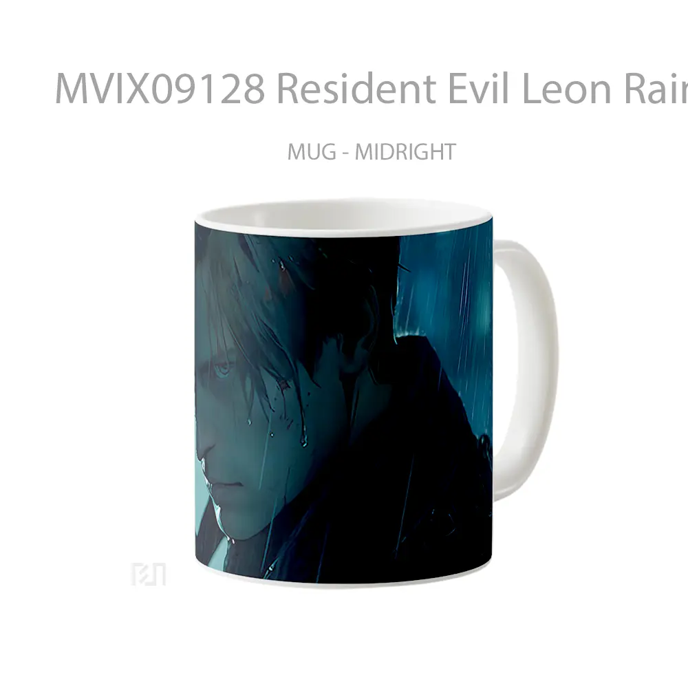 Mug Resident Evil Leon Rain Gelas Keramik Desain Unik - All-side / Desain