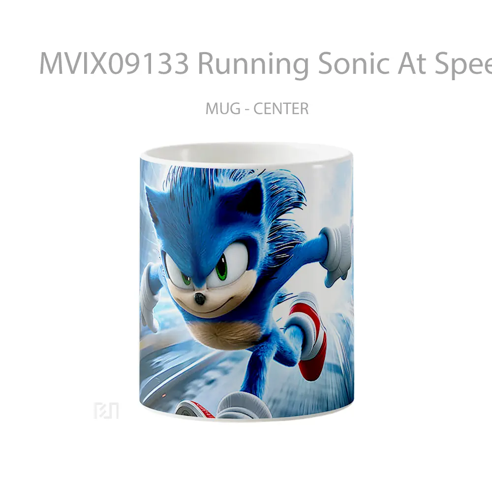 Mug Running Sonic At Speed Hadiah Lucu dan Menarik