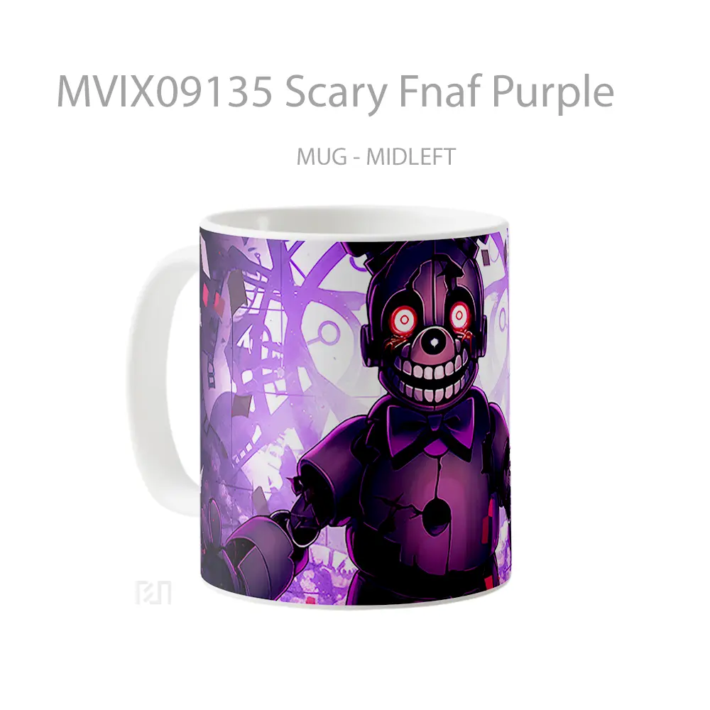 Mug Scary Fnaf Purple Mug Aesthetic Koleksi Spesial - All-side / Desain