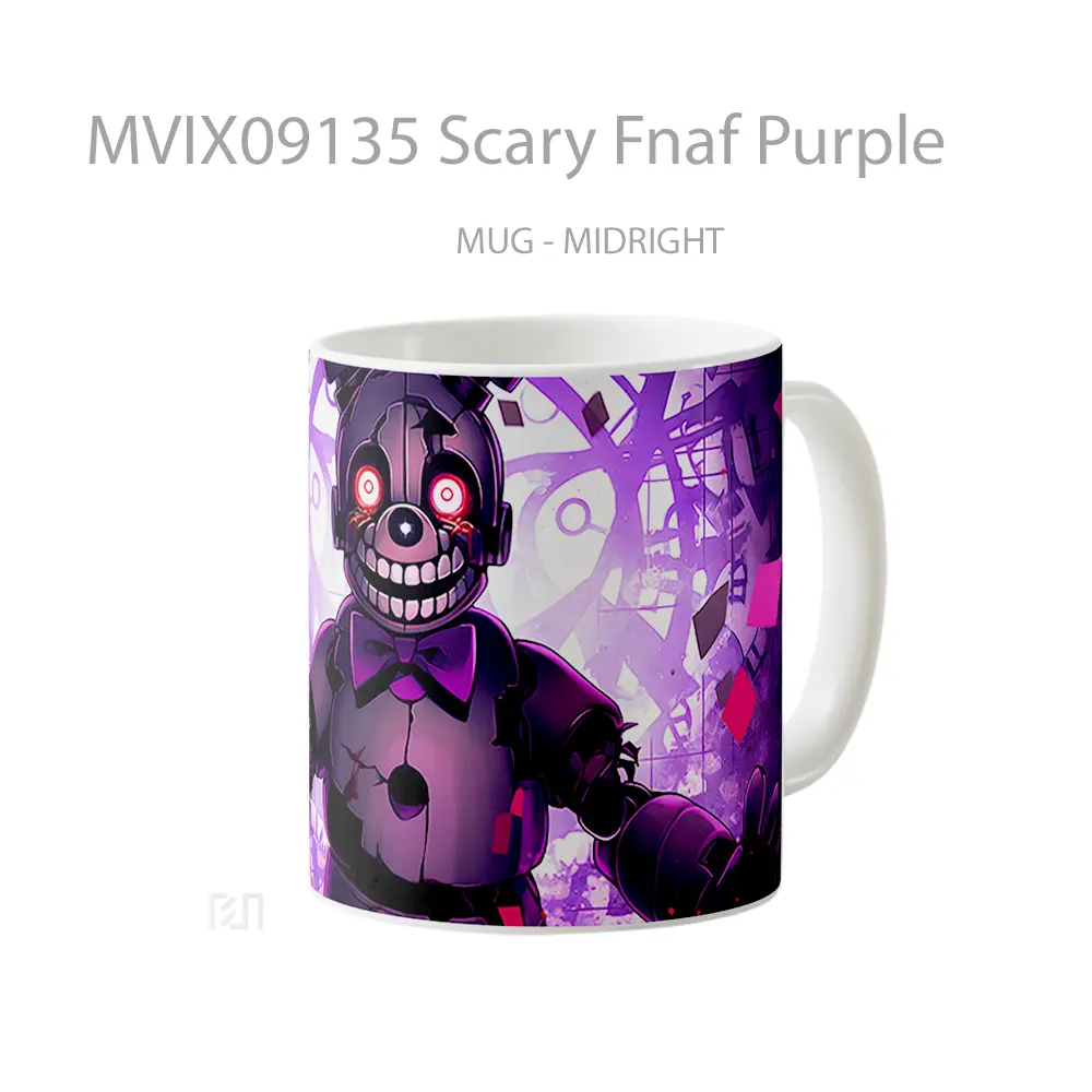Mug Scary Fnaf Purple Mug Aesthetic Koleksi Spesial - All-side / Desain
