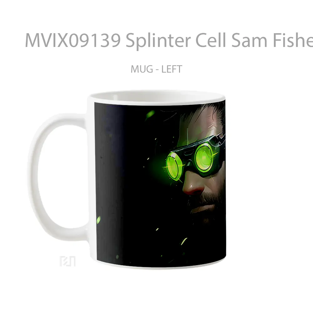 Mug Splinter Cell Sam Fisher Green Glasses Koleksi Mug Limited Edition - All-side / Desain