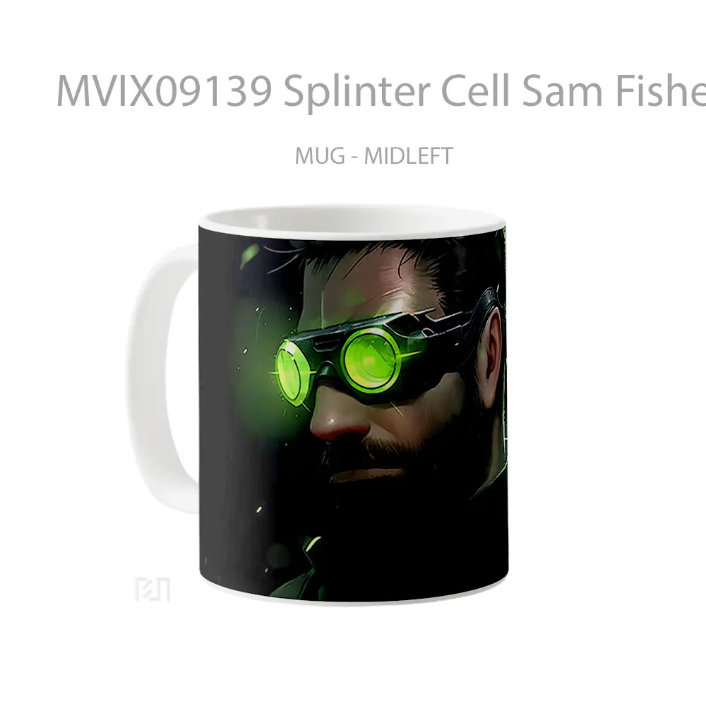 Mug Splinter Cell Sam Fisher Green Glasses Koleksi Mug Limited Edition - All-side / Desain
