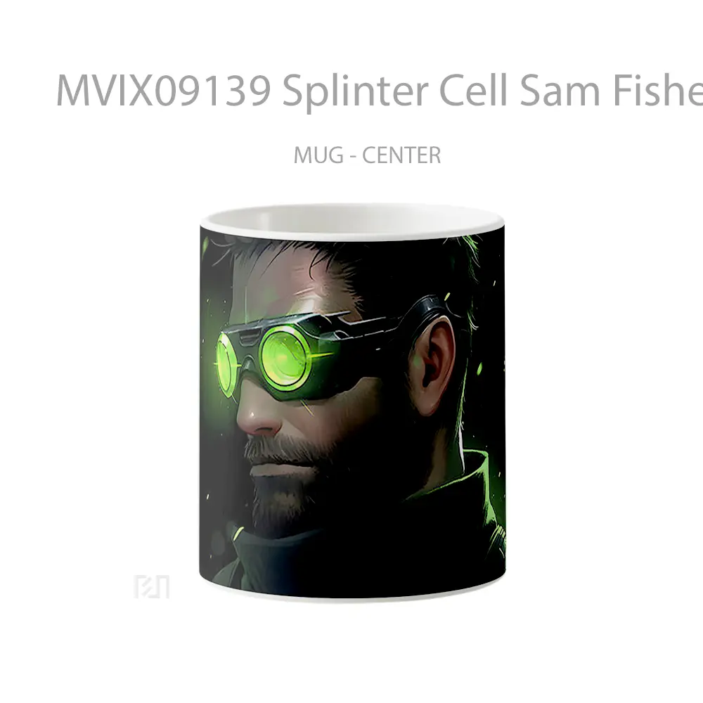 Mug Splinter Cell Sam Fisher Green Glasses Koleksi Mug Limited Edition