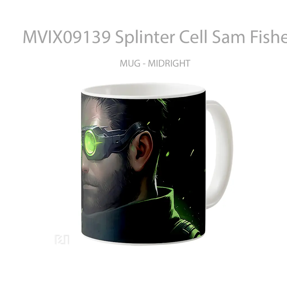 Mug Splinter Cell Sam Fisher Green Glasses Koleksi Mug Limited Edition - All-side / Desain