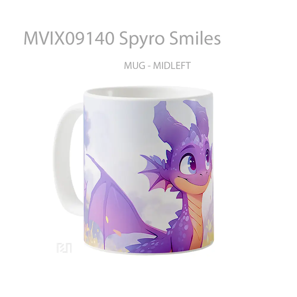 Mug Spyro Smiles Hadiah Lucu dan Menarik - All-side / Desain