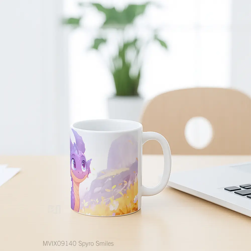 Mug Spyro Smiles Hadiah Lucu dan Menarik - All-side / Desain