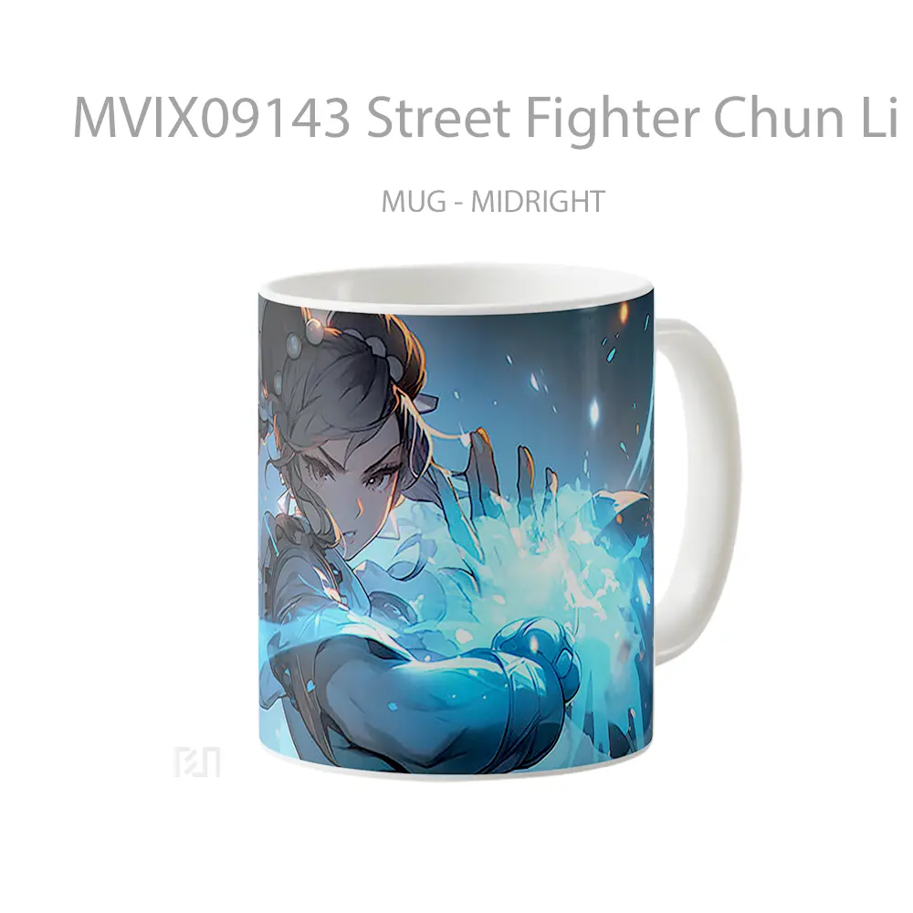 Mug Street Fighter Chun Li Uses Abilities Mug Aesthetic Koleksi Spesial - All-side / Desain