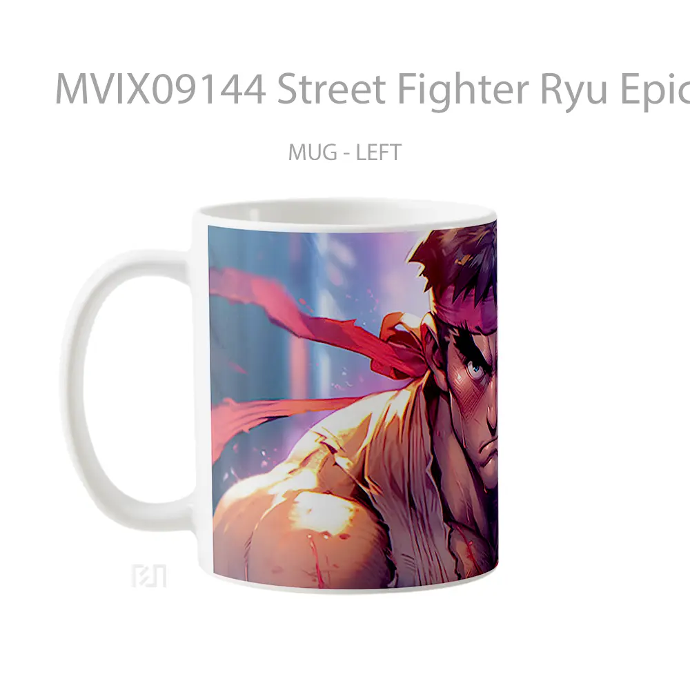 Mug Street Fighter Ryu Epic Gelas Keramik Desain Unik - All-side / Desain