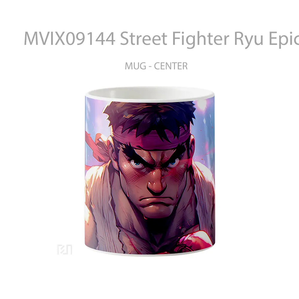 Mug Street Fighter Ryu Epic Gelas Keramik Desain Unik