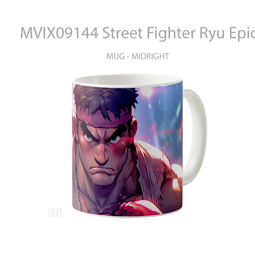 Mug Street Fighter Ryu Epic Gelas Keramik Desain Unik - All-side / Desain