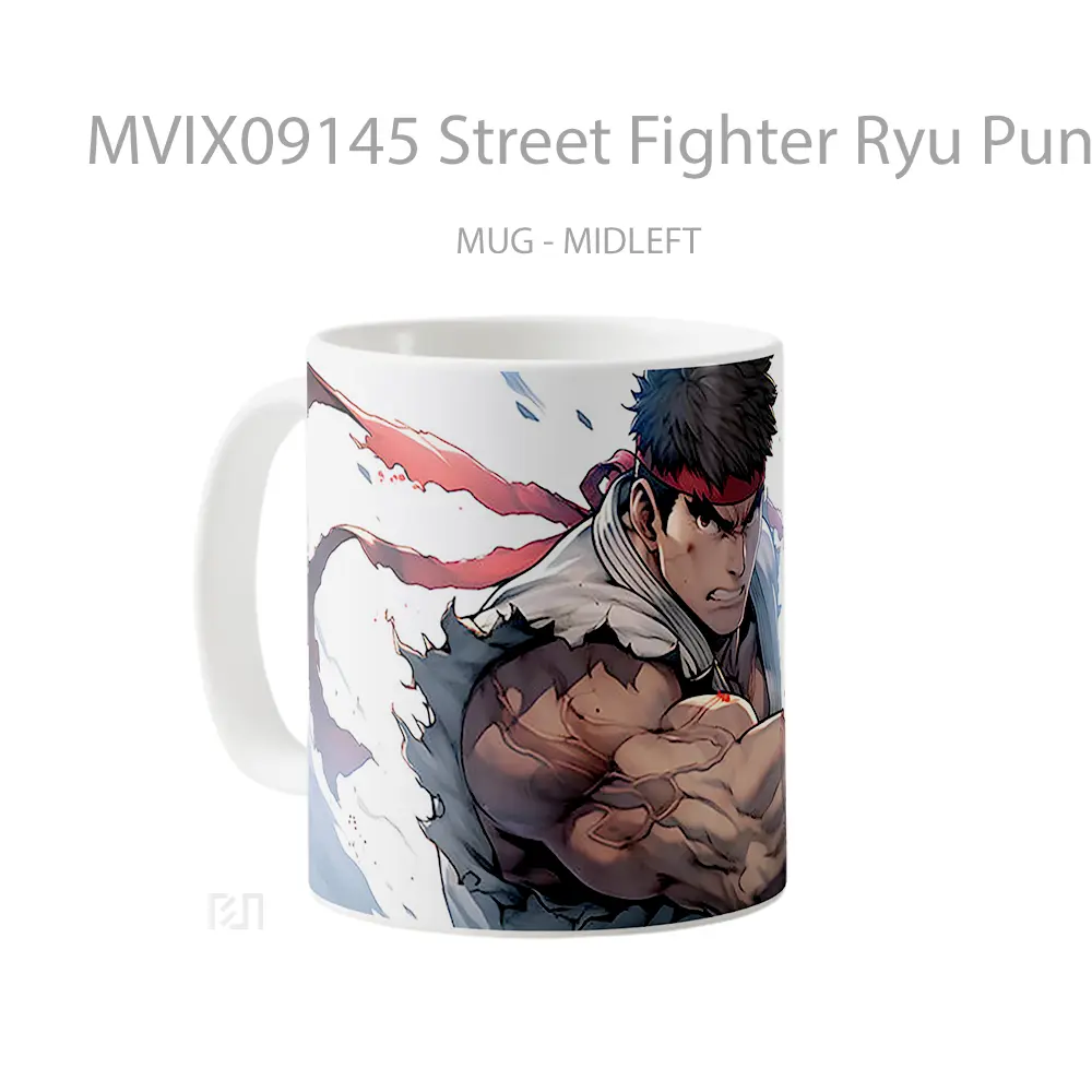 Mug Street Fighter Ryu Punch Hadiah Lucu dan Menarik - All-side / Desain