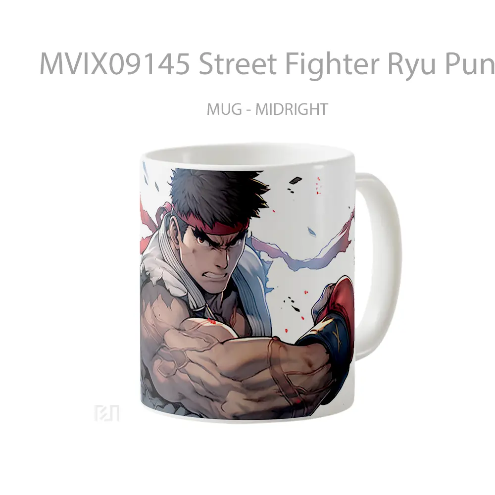 Mug Street Fighter Ryu Punch Hadiah Lucu dan Menarik - All-side / Desain