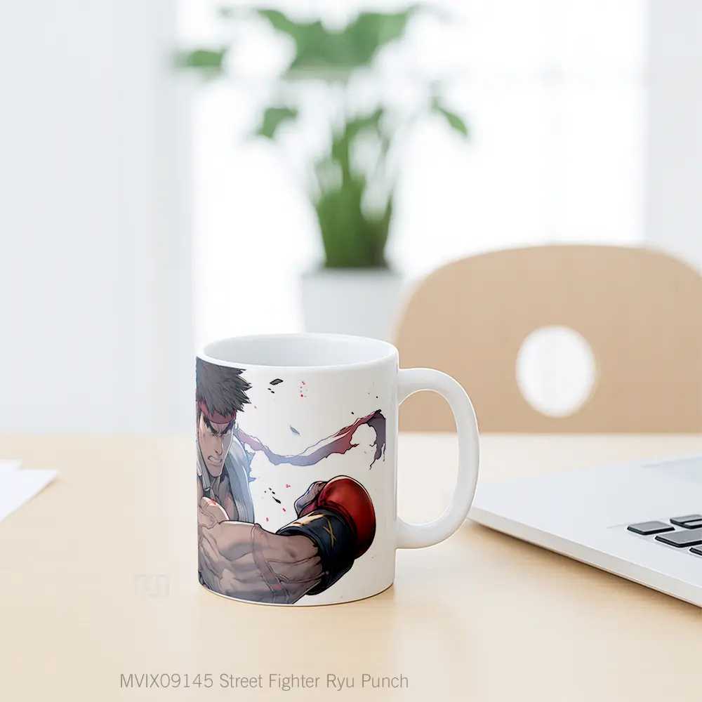 Mug Street Fighter Ryu Punch Hadiah Lucu dan Menarik - All-side / Desain