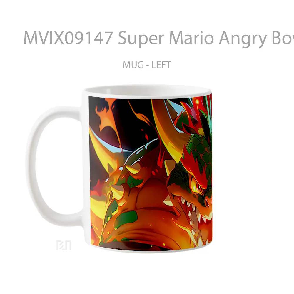 Mug Super Mario Angry Bowser Mug Aesthetic Koleksi Spesial - All-side / Desain