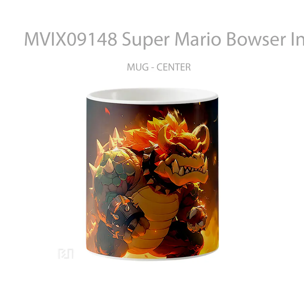 Mug Super Mario Bowser In Fire Mug Aesthetic Koleksi Spesial