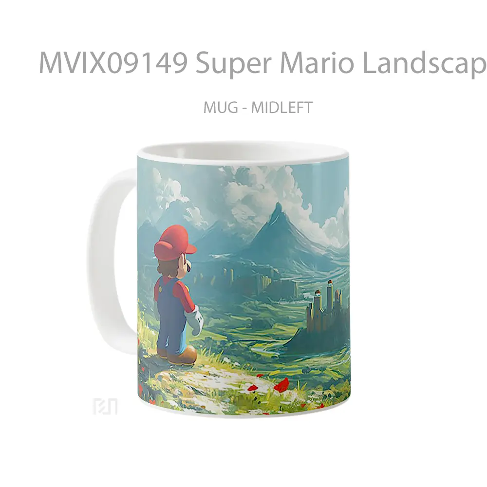 Mug Super Mario Landscape Hadiah Lucu dan Menarik - All-side / Desain