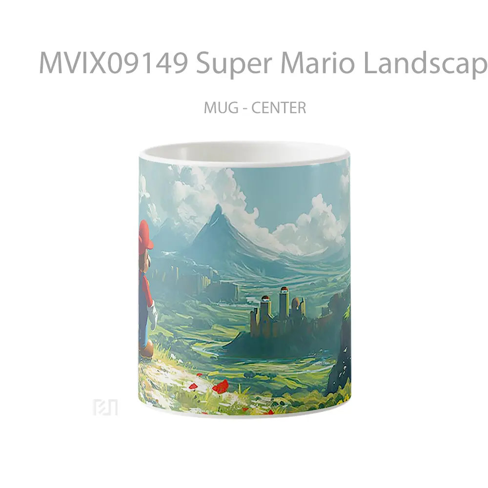 Mug Super Mario Landscape Hadiah Lucu dan Menarik