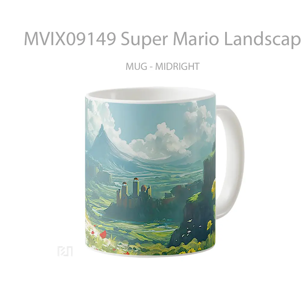 Mug Super Mario Landscape Hadiah Lucu dan Menarik - All-side / Desain